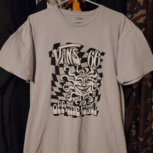 Vans Gray Graphic Tee with Bold Design